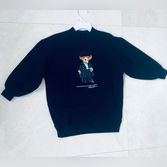 New! Ralph Lauren Navy Blue Polo Bear Embroidered Sweatshirt. Size 4T - Picture 7 of 7